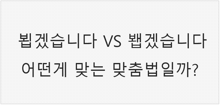 뵙겠습니다 봽겠습니다 바른뜻은?